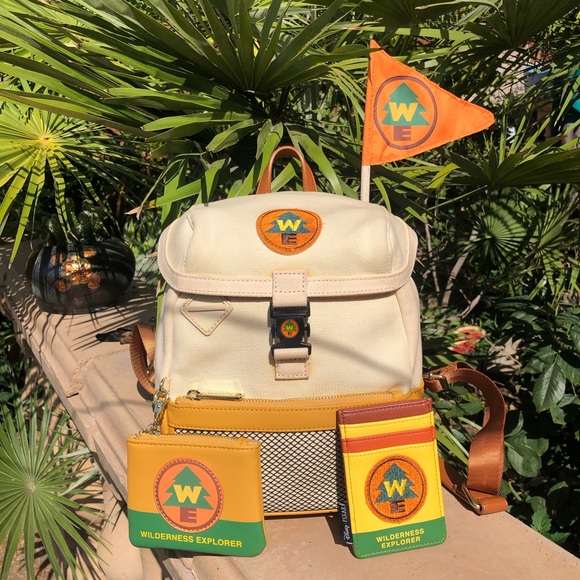 Disney Pixar Up Wilderness Explorer Loungefly Mini Backpack with flag - Picture 1 of 13